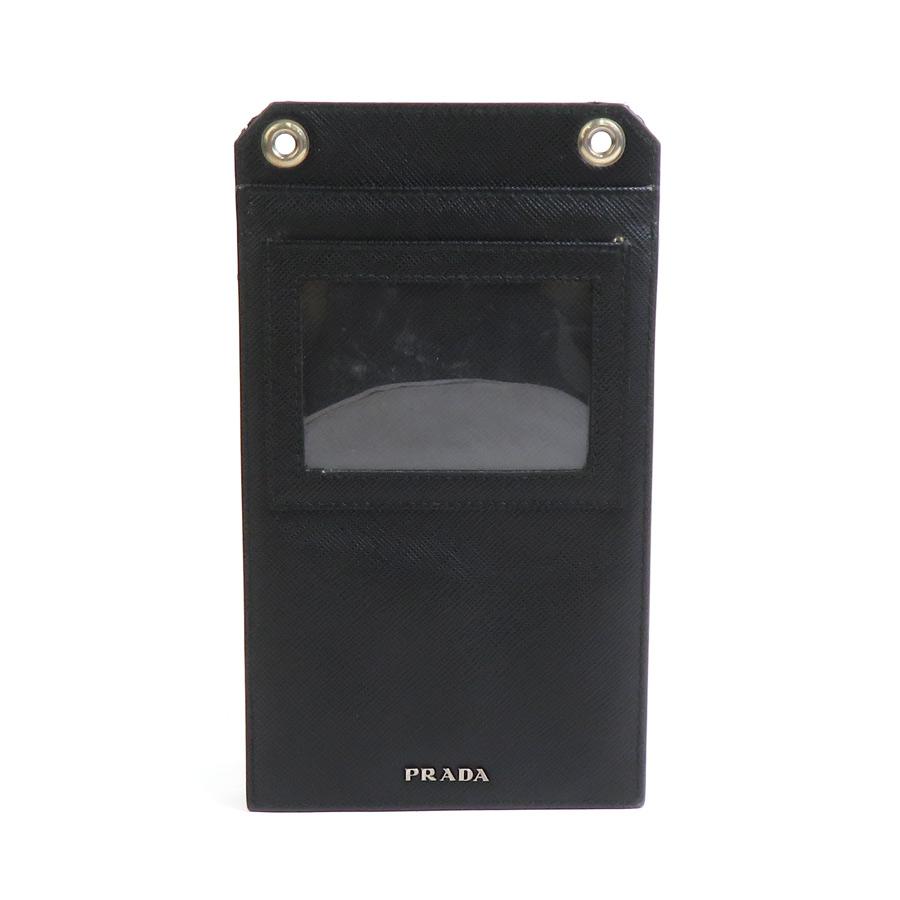PRADA（プラダ） ショルダーバッグ スマホポーチ レザー ブラック