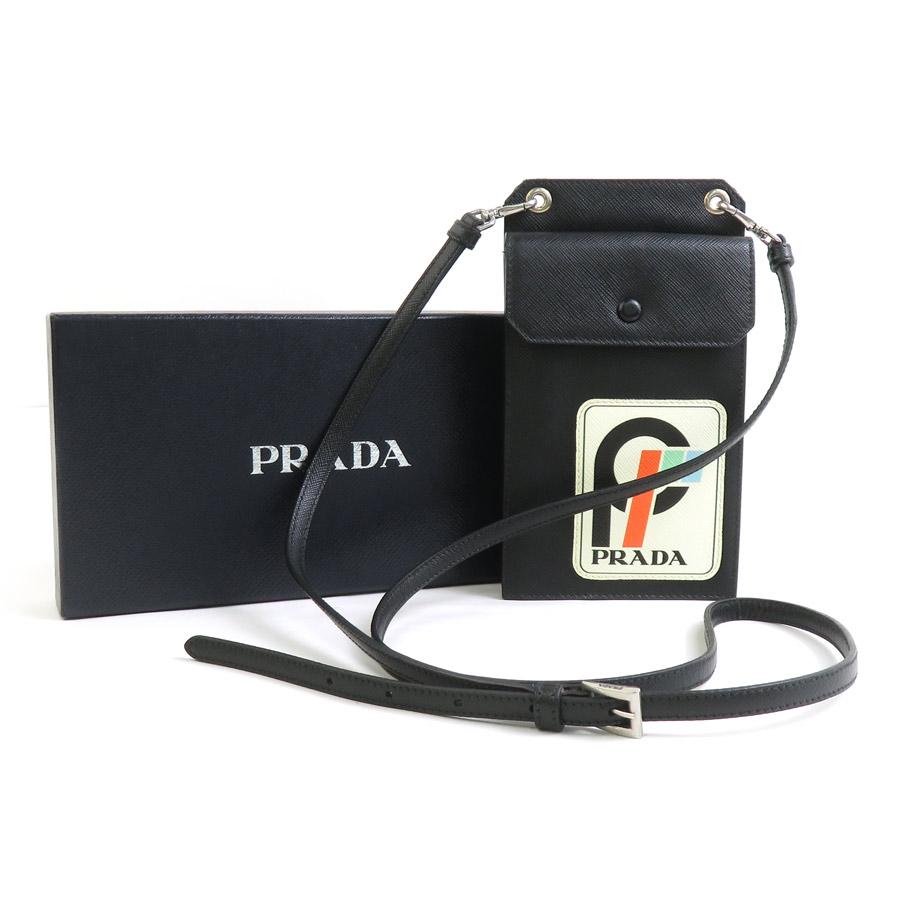 PRADA（プラダ） ショルダーバッグ スマホポーチ レザー ブラック