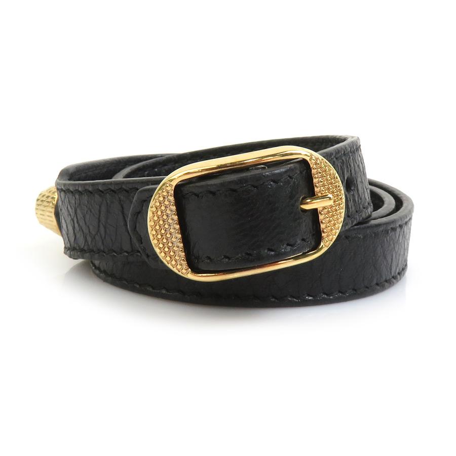 BALENCIAGA（バレンシアガ） ブレスレット レザー ブラック : ブランド