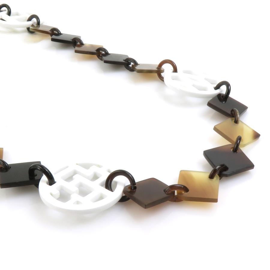 HERMES エルメス ネックレス バッファローホーン/ラッカーウッド 