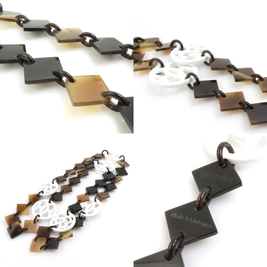 HERMES エルメス ネックレス バッファローホーン/ラッカーウッド