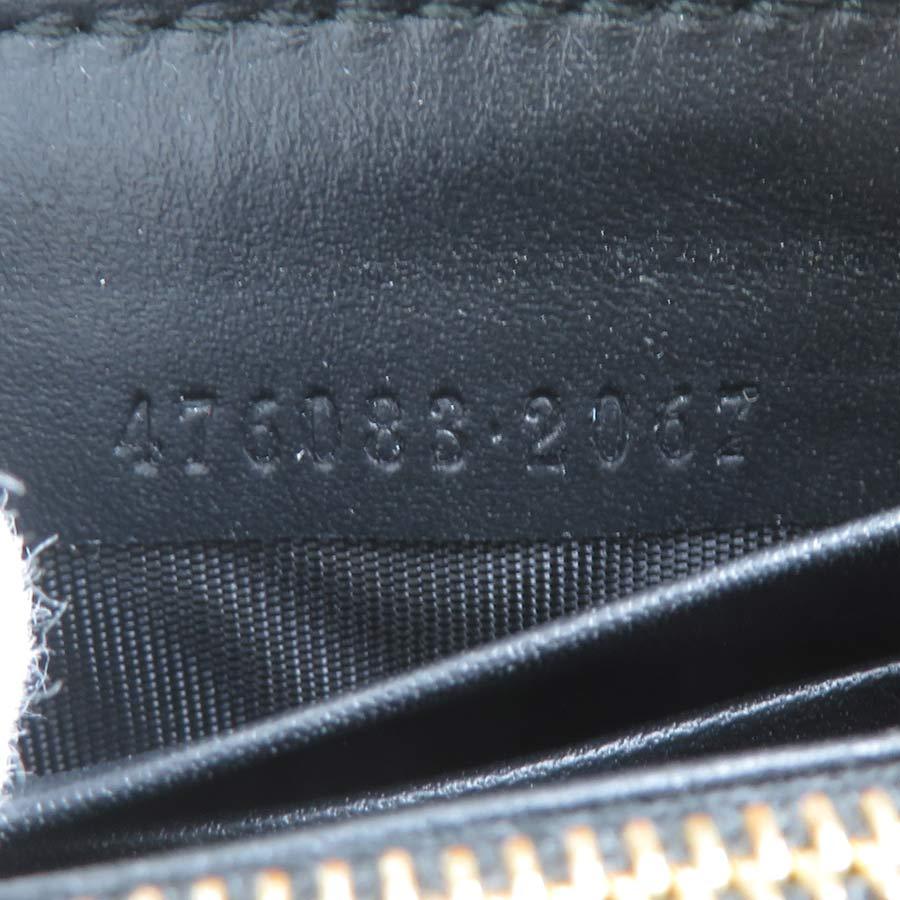 グッチ GUCCI ラウンドファスナー長財布 型押しレザー ブラック メンズ 476083 送料無料【中古】 h31392a GUCCI（グッチ） ラウンドファスナー長財布 型押しレザー ブラック