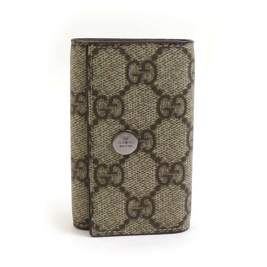 GUCCI【グッチ】ケース キーケース GGスプリームキャンバス レザー GUCCI（グッチ） キーケース GGスプリームキャンバス ブラウン