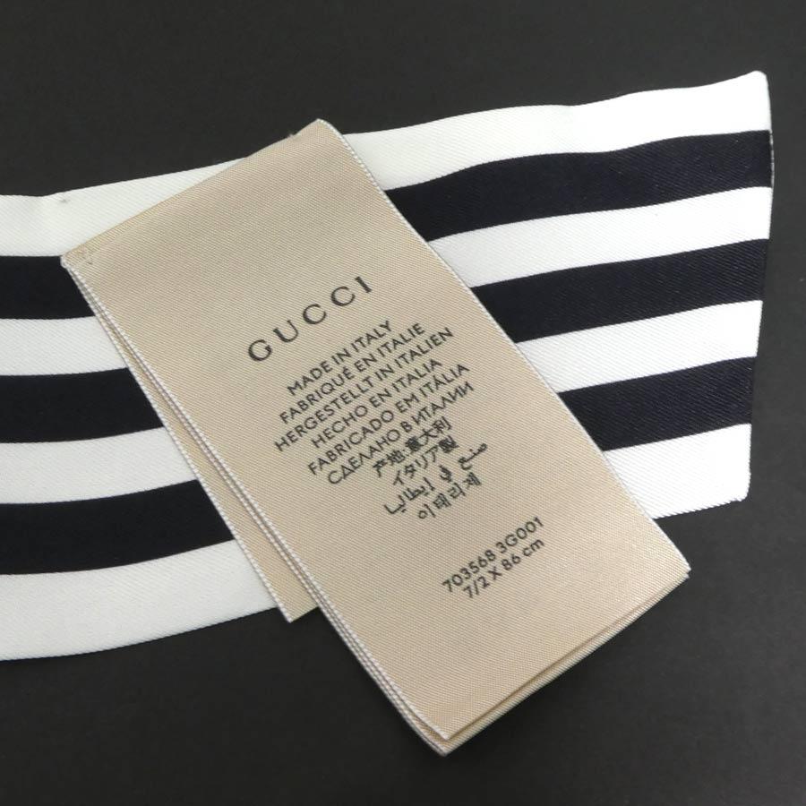 GUCCI（グッチ） スカーフ adidasコラボ シルク ホワイト×ブラック
