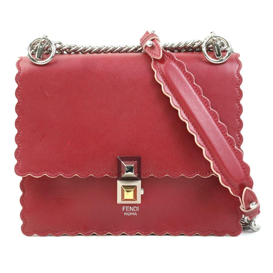 FENDI（フェンディ） ショルダーバッグ キャナイ ミニ レザー レッド 