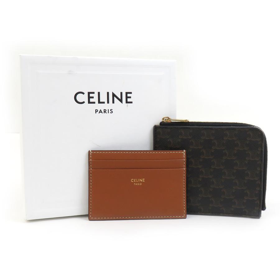 セリーヌ CELINE コインケース トリオンフ PVCコーティングキャンバス ブラック | CELINE | 10