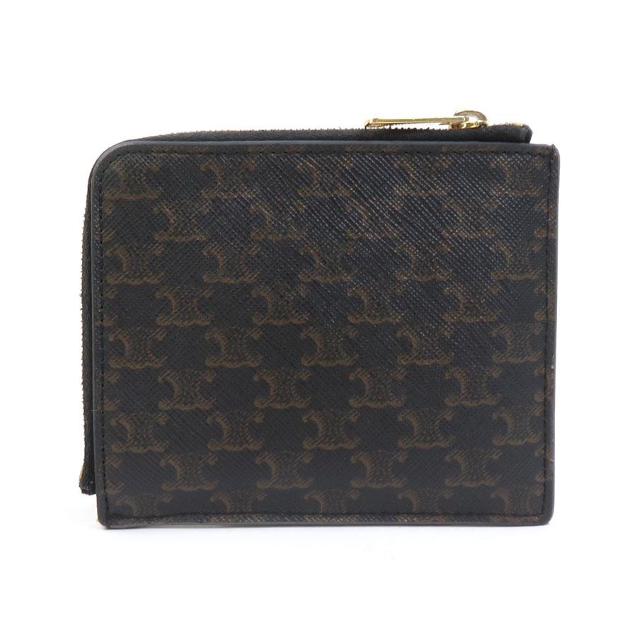 セリーヌ CELINE コインケース トリオンフ PVCコーティングキャンバス ブラック | CELINE | 01