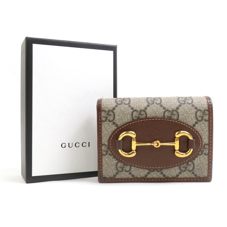 GUCCI（グッチ） 二つ折り財布 ホースビット GGスプリームキャンバス