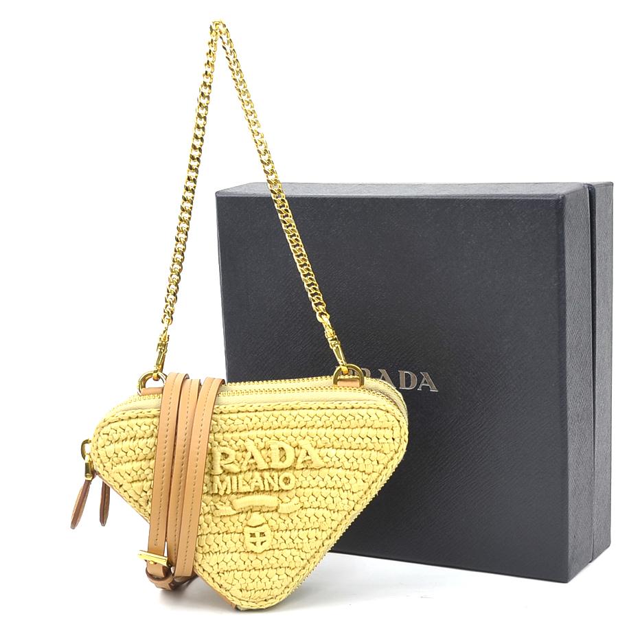 PRADA（プラダ） ショルダーバッグ クロシェ ミニポーチ レザー/ビス