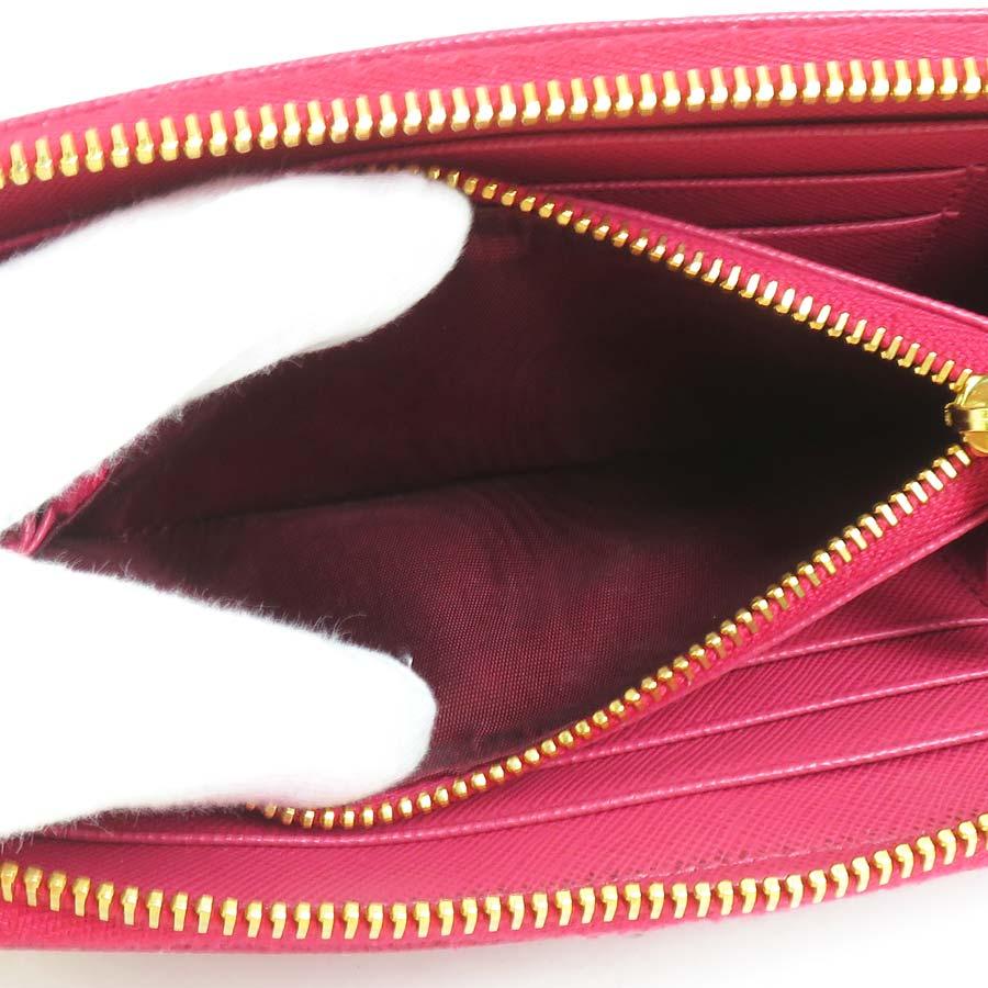 プラダ PRADA コインケース コンパクトウォレット レザー ピンク