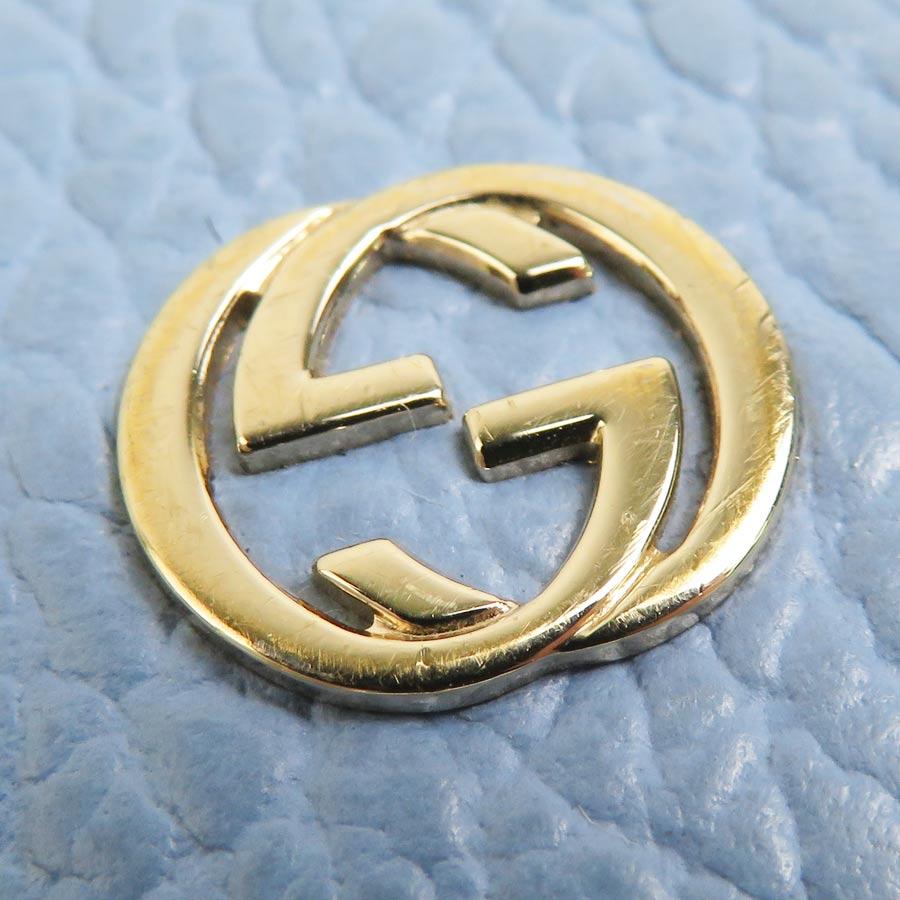 GUCCI（グッチ） ラウンドファスナー長財布 レザー ライトブルー
