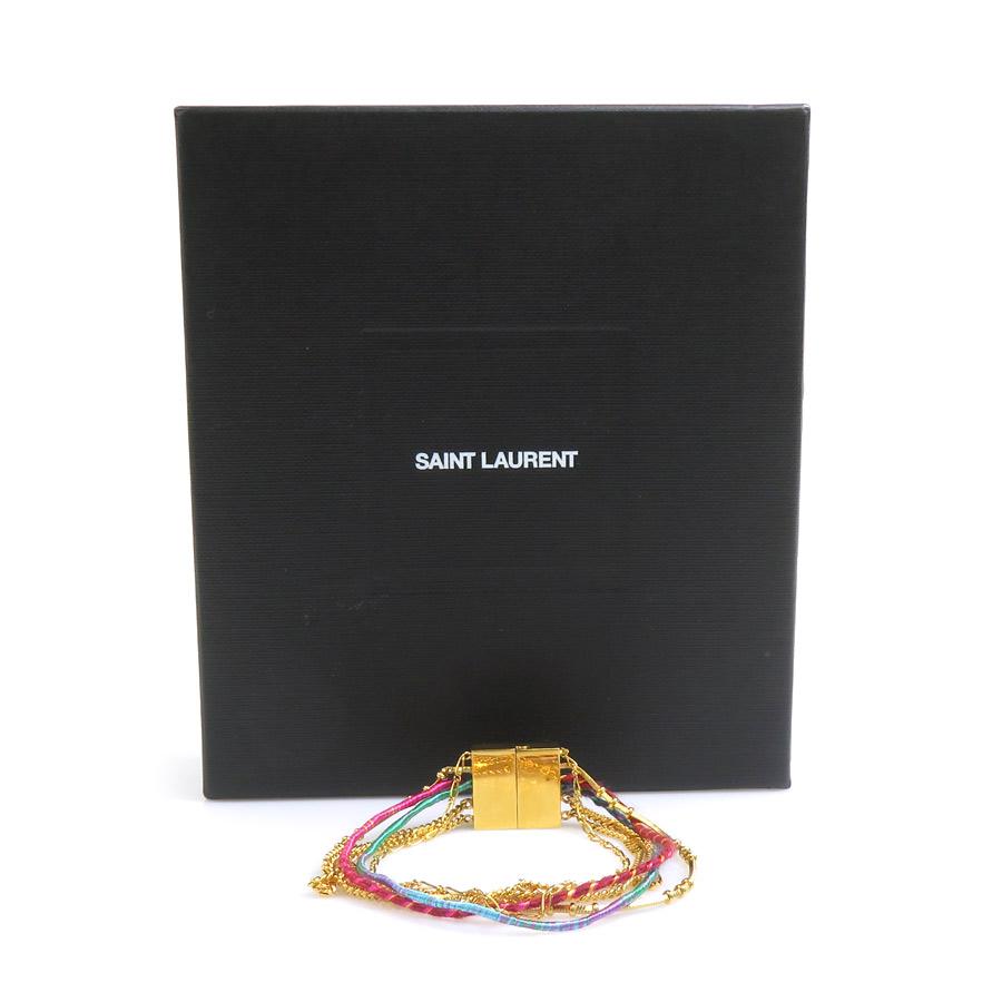 サンローラン SAINT LAURENT ブレスレット メタル/コットン