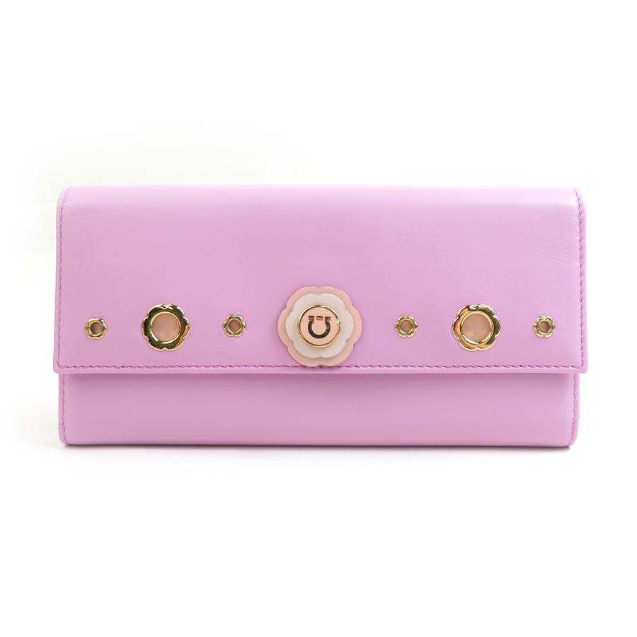 サルヴァトーレフェラガモ Salvatore Ferragamo 長財布 レザー ピンクパープル レディース 送料無料【中古】 h31562a サルヴァトーレフェラガモ Salvatore Ferragamo 長財布 レザー ピンク