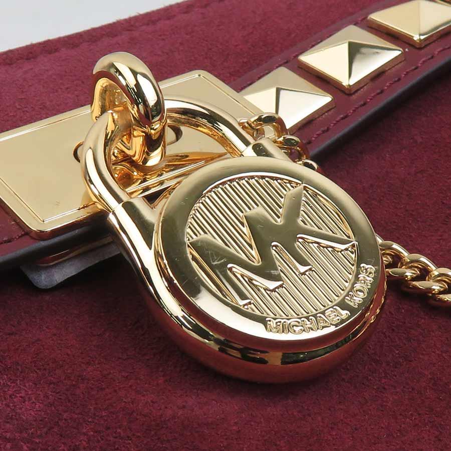 マイケルコース Michael Kors ショルダーバッグ レザー/スエード ボルドー レディース 送料無料【中古】 h31579a MICHAEL KORS（マイケルコース） ショルダーバッグ レザー/スエード