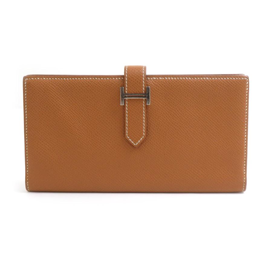 HERMES エルメス 二つ折り長財布 ベアンスフレ ヴォーエプソン  
