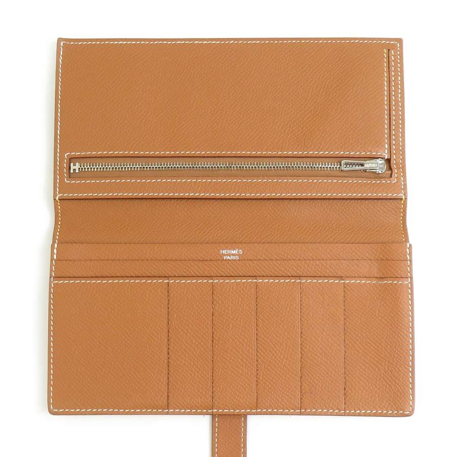 HERMES エルメス 二つ折り長財布 ベアンスフレ ヴォーエプソン  