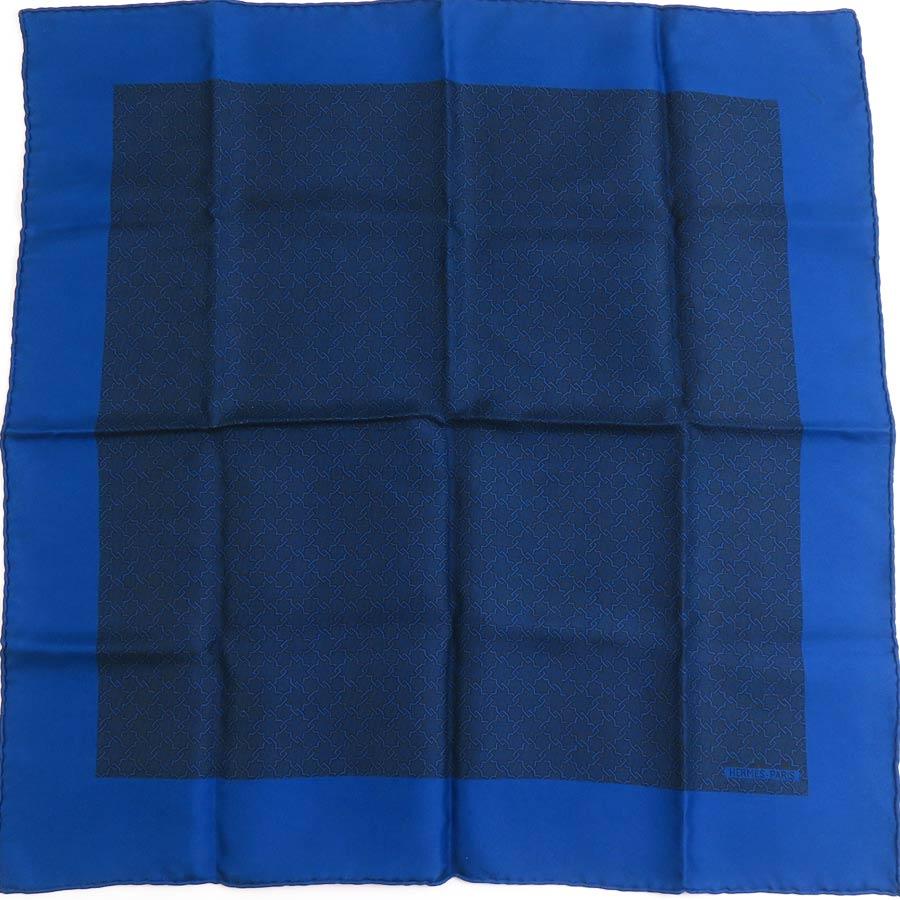 HERMES（エルメス） ハンカチ シルク ネイビー : ブランドバリュー