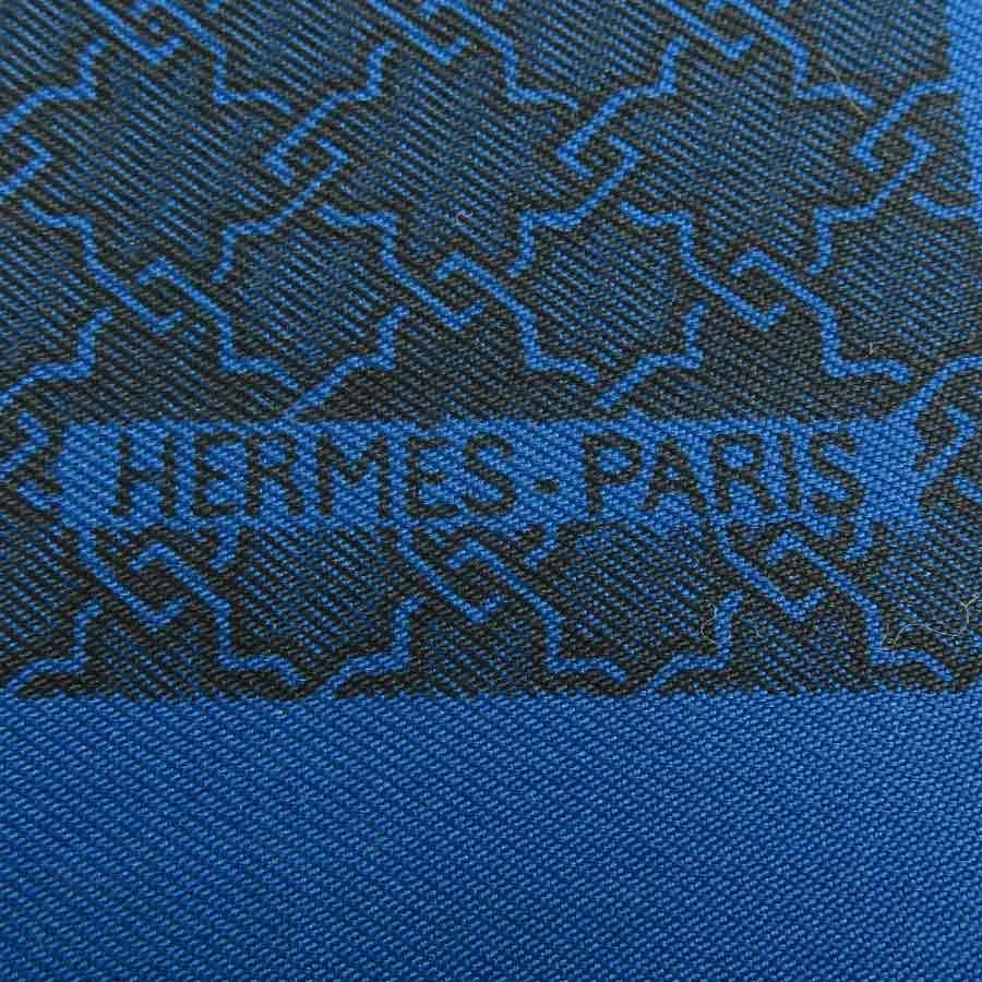 【新品】HERMES ハンカチ　ネイビー HERMES（エルメス） ハンカチ シルク ネイビー : ブランドバリュー