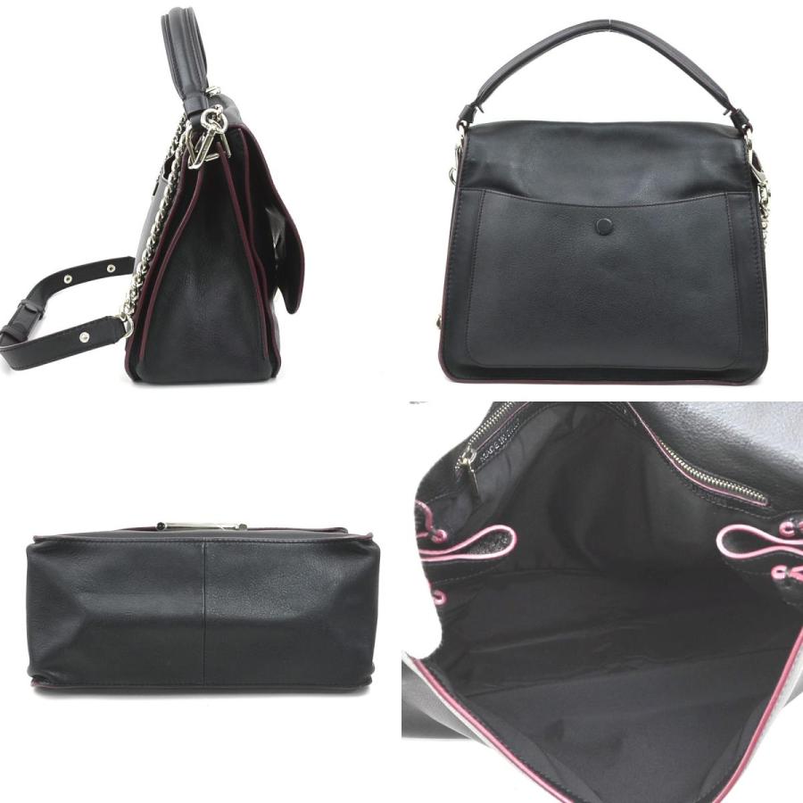 TOD’S トッズ ダブルT ハンドバッグ ショルダーバッグ ブラック 14054 レディース【中古】 h31595a トッズ TOD'S ハンドバッグ ショルダーバッグ ダブルT レザー ブラック