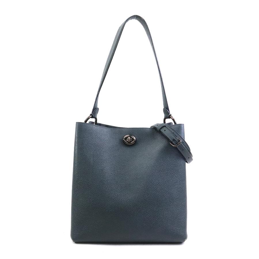 COACH コーチ ハンドバッグ ショルダーバッグ ダークグリーン 14065 レディース【中古】 h31598a COACH（コーチ） ハンドバッグ ショルダーバッグ レザー ダーク