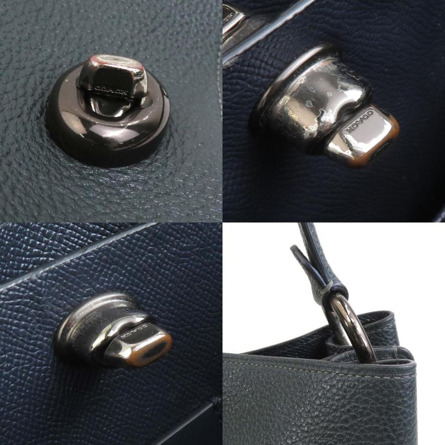 COACH（コーチ） ハンドバッグ ショルダーバッグ レザー ダーク