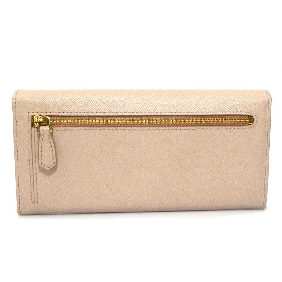 PRADA（プラダ） 二つ折り長財布 レザー ライトピンク : ブランド