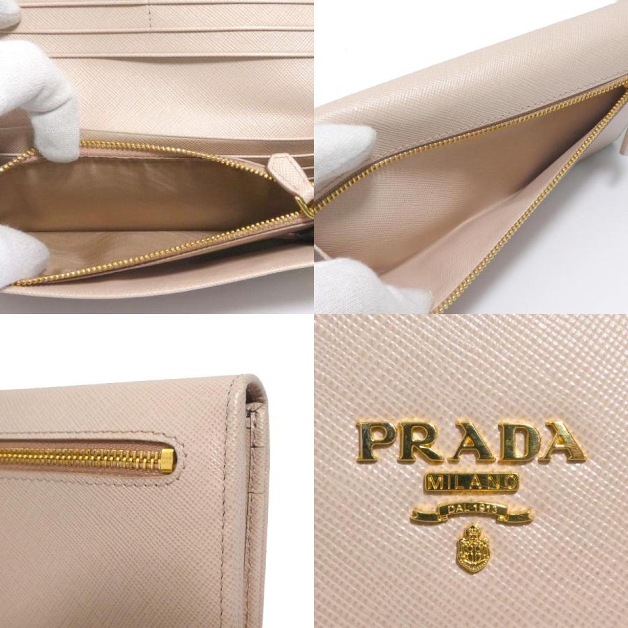 PRADA（プラダ） 二つ折り長財布 レザー ライトピンク : ブランド