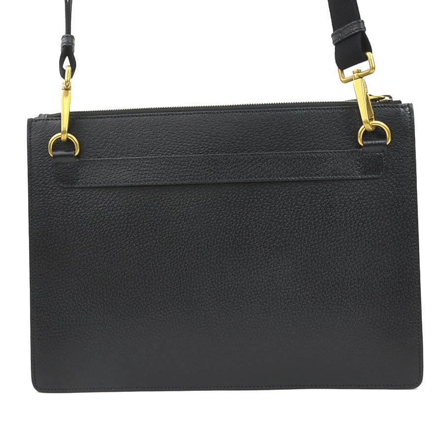 GUCCI（グッチ） ショルダーバッグ クラッチバッグ レザー ブラック