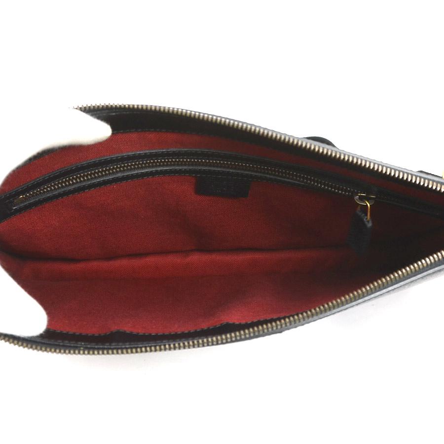 GUCCI（グッチ） ショルダーバッグ クラッチバッグ レザー ブラック