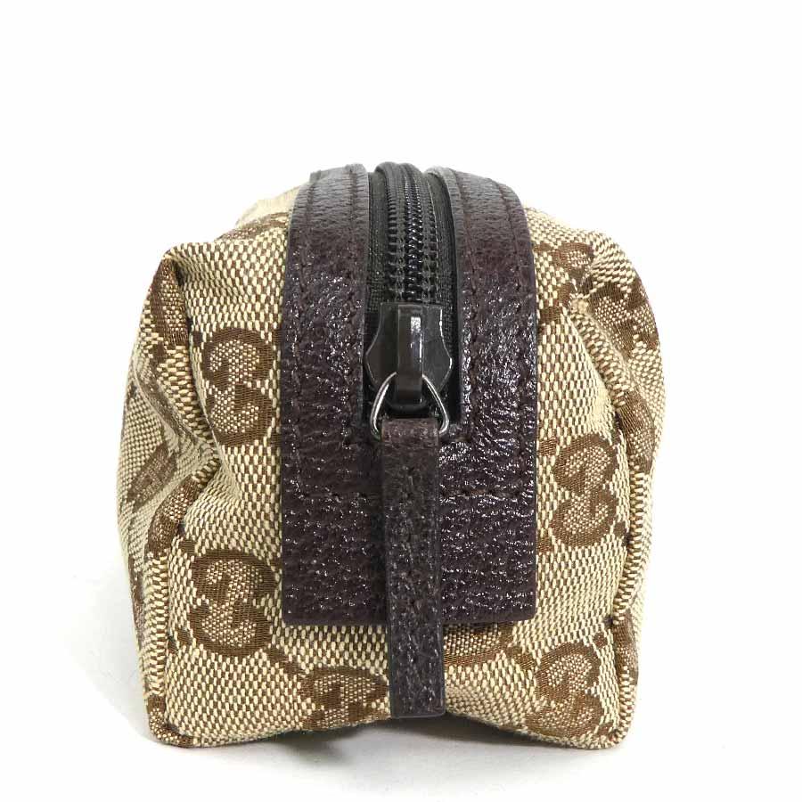 GUCCI グッチ ポーチ GGキャンバス ブラウン : ブランドバリュー