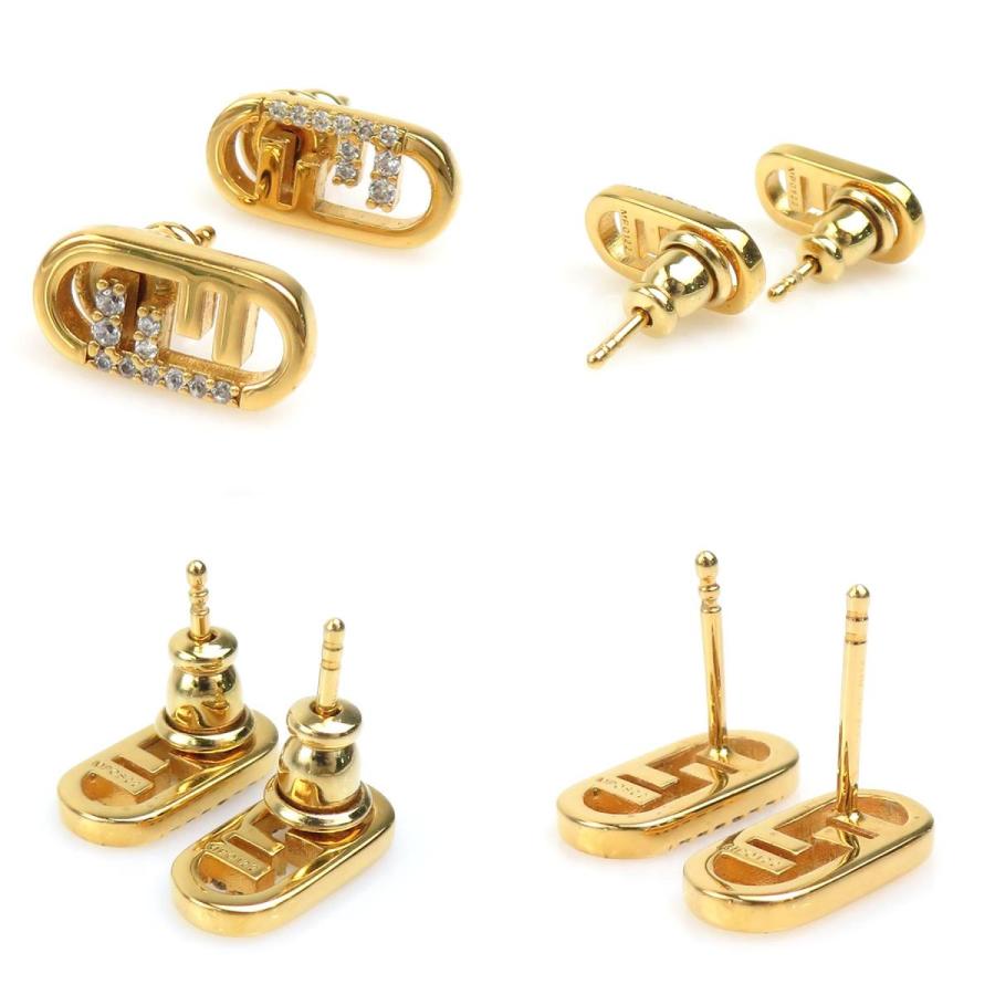 FENDI（フェンディ） ピアス オーロック メタル ゴールド : ブランド