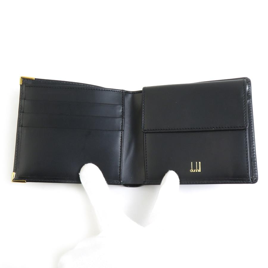 dunhill（ダンヒル） 二つ折り財布 レザー ブラック : ブランド