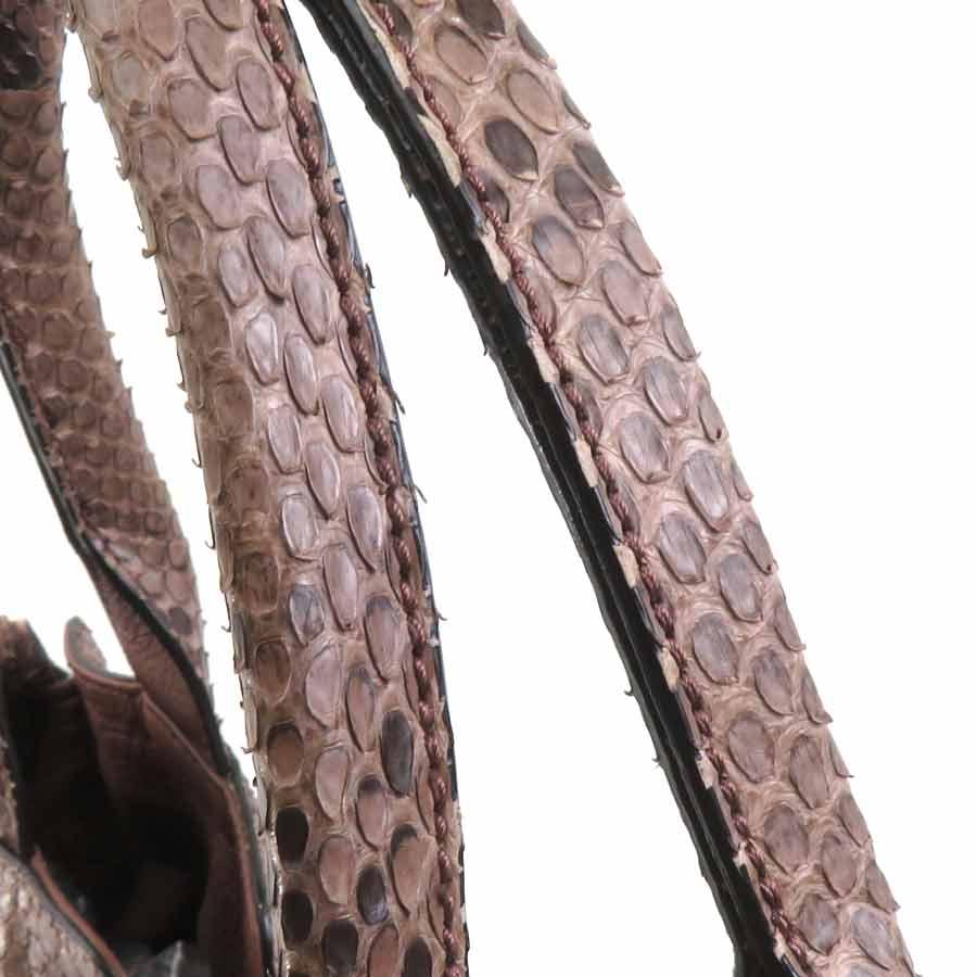 グッチ GUCCI ハンドバッグ ショルダーバッグ パイソン ピンクブラウン