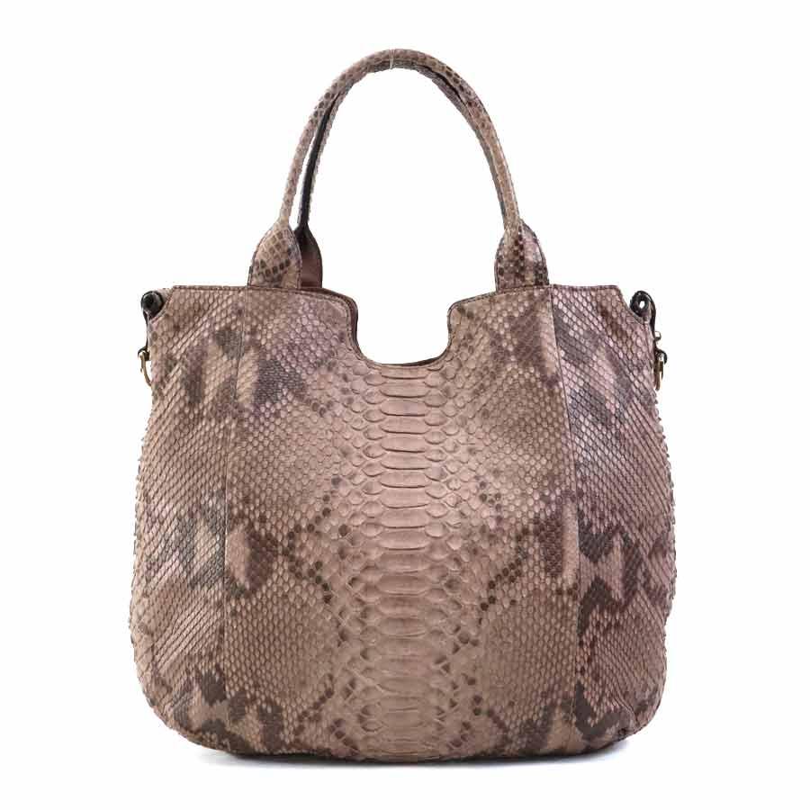 グッチ GUCCI ハンドバッグ ショルダーバッグ パイソン ピンクブラウン