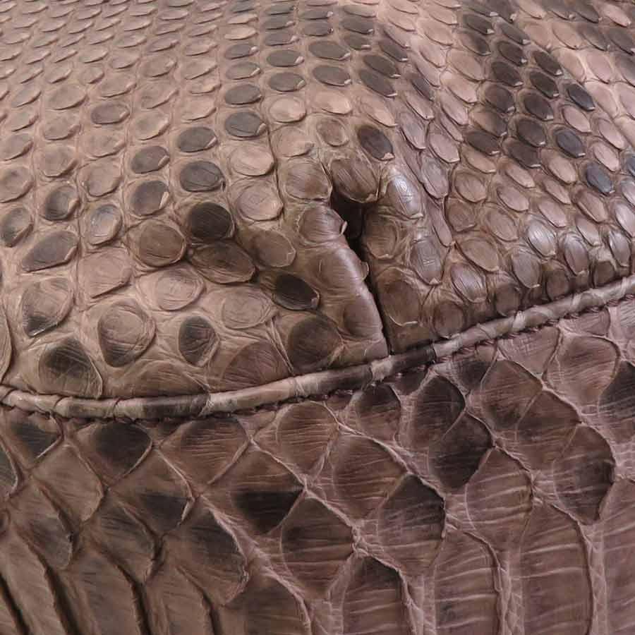 グッチ GUCCI ハンドバッグ ショルダーバッグ パイソン ピンクブラウン