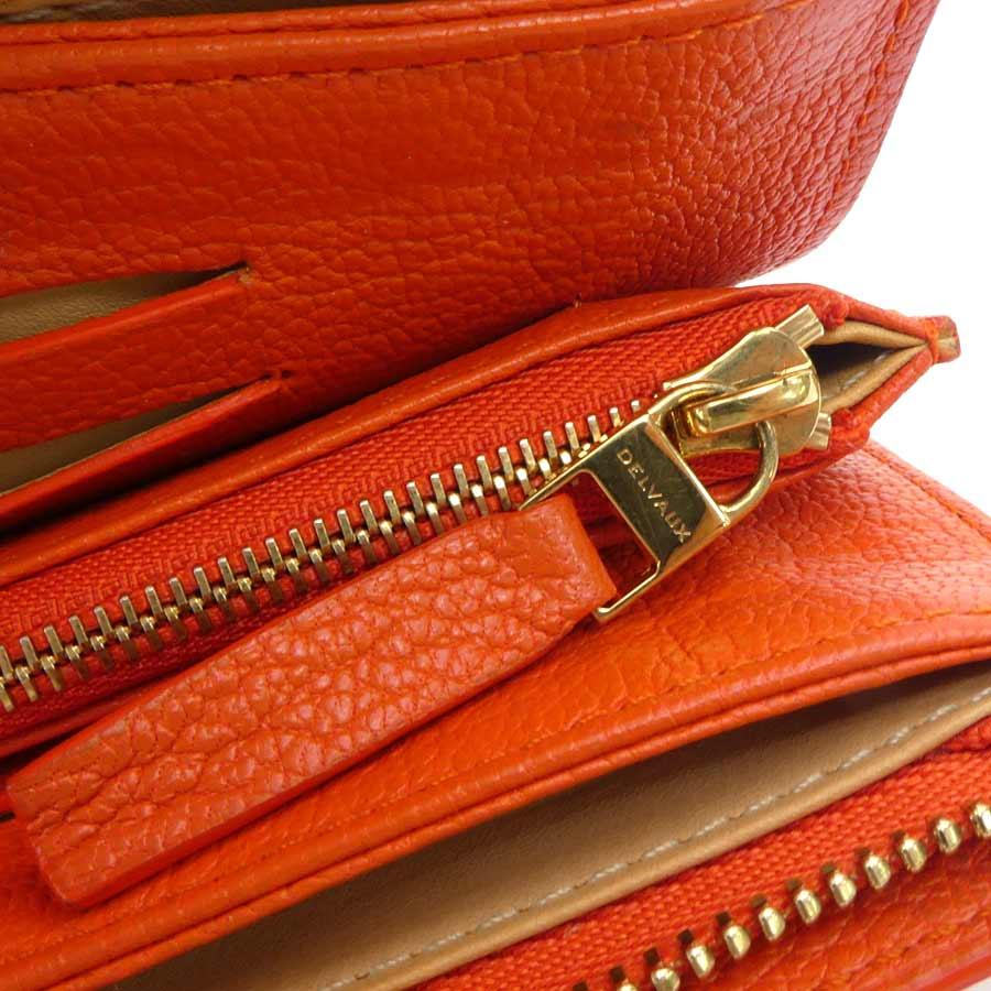 デルヴォー DELVAUX 長財布 レザー オレンジ : ブランドバリュー