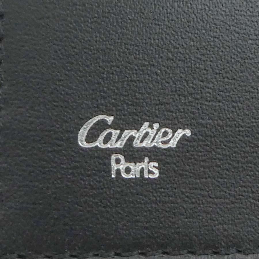 Cartier（カルティエ） 二つ折り長財布 レザー ブラック : ブランド