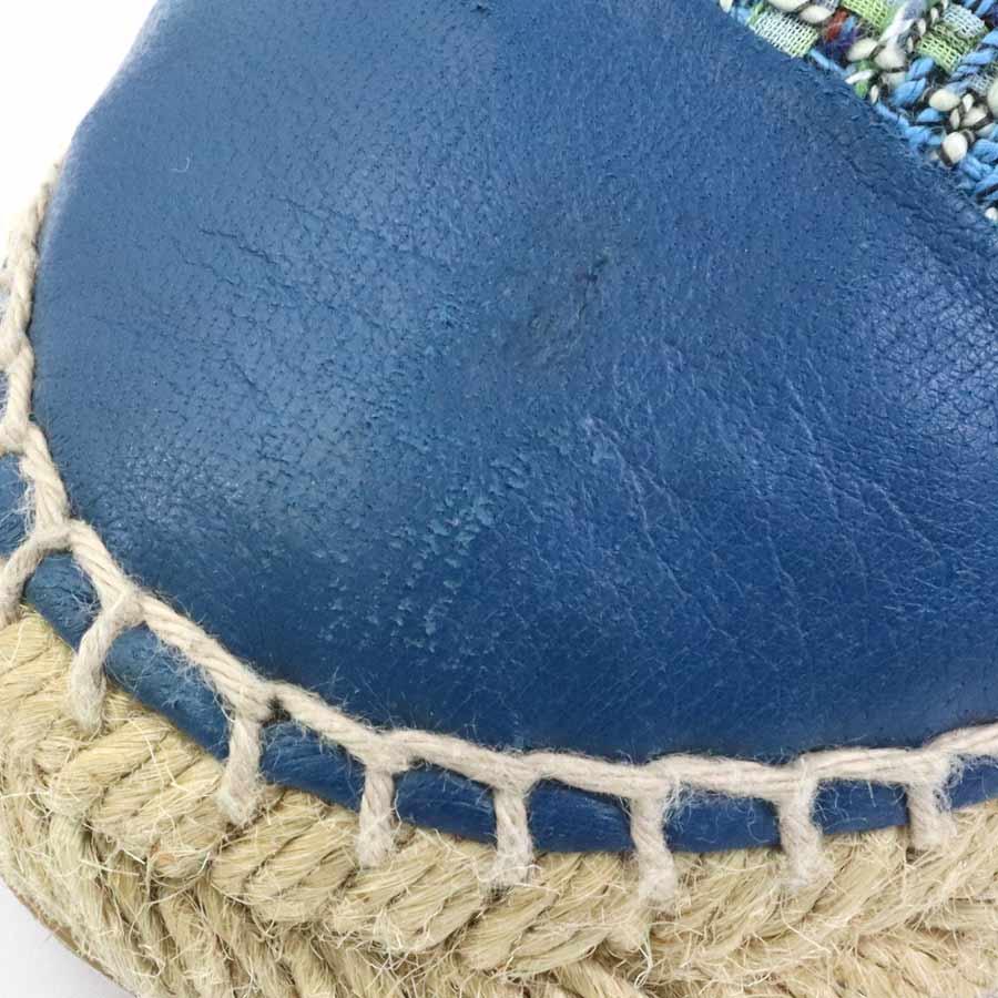 シャネル CHANEL エスパドリーユ ツイード ブルー系_9