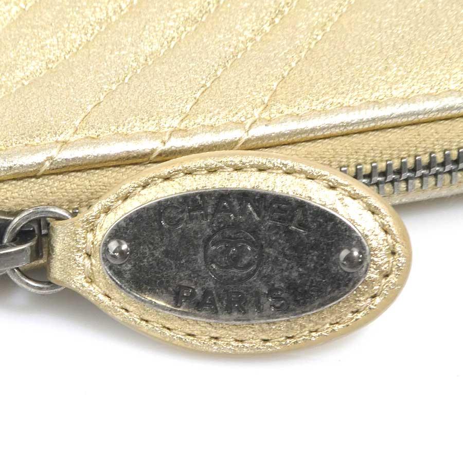 CHANEL（シャネル） ポーチ レザー ゴールド : ブランドバリュー