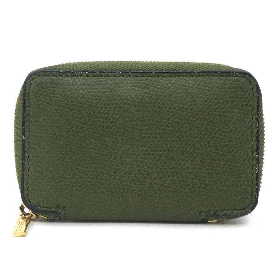 Valextra（ヴァレクストラ） コインケース レザー カーキ : ブランド