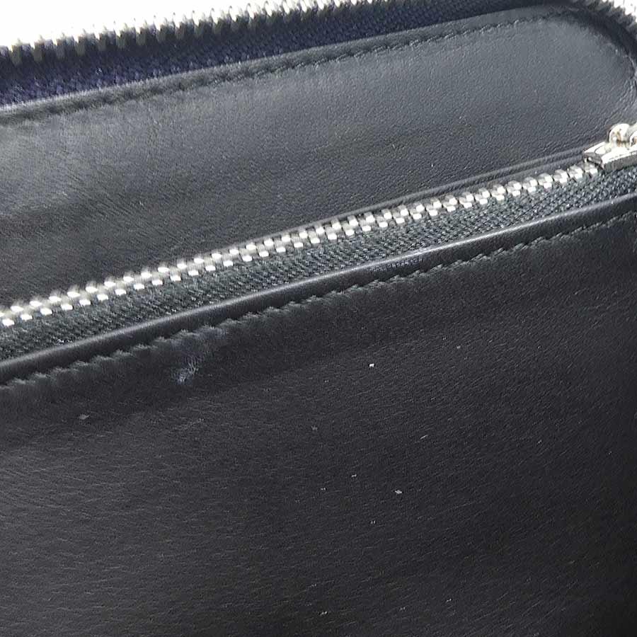 LOEWE（ロエベ） ラウンドファスナー長財布 アナグラム レザー ブルー