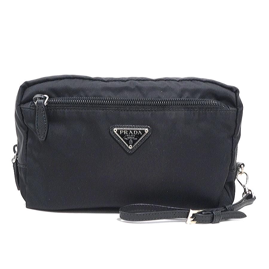 PRADA（プラダ） ポーチ ナイロン ブラック : ブランドバリュー - 通販