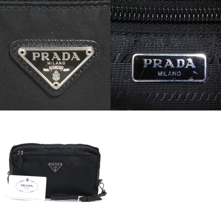 PRADA（プラダ） ポーチ ナイロン ブラック : ブランドバリュー - 通販