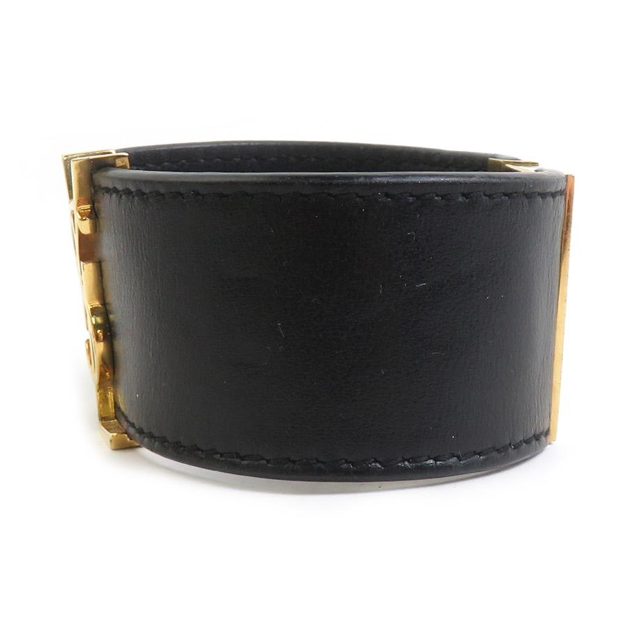サンローラン SAINT LAURENT ブレスレット レザー/メタル ブラック