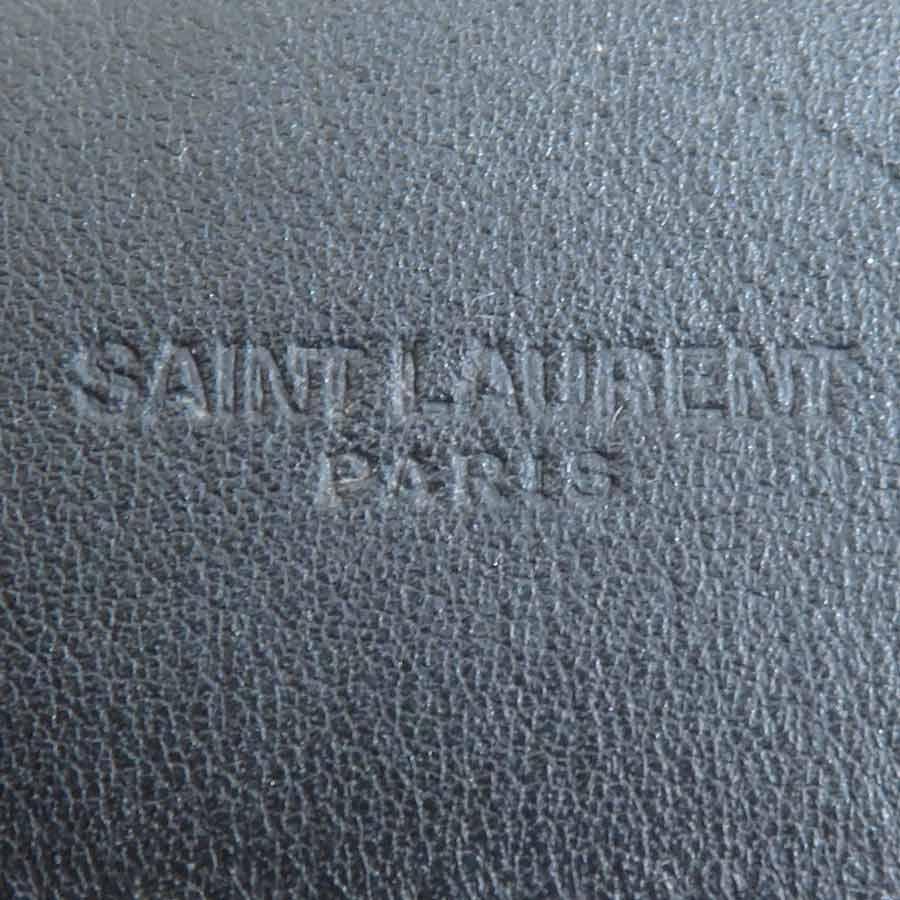 サンローラン SAINT LAURENT ブレスレット レザー/メタル ブラック