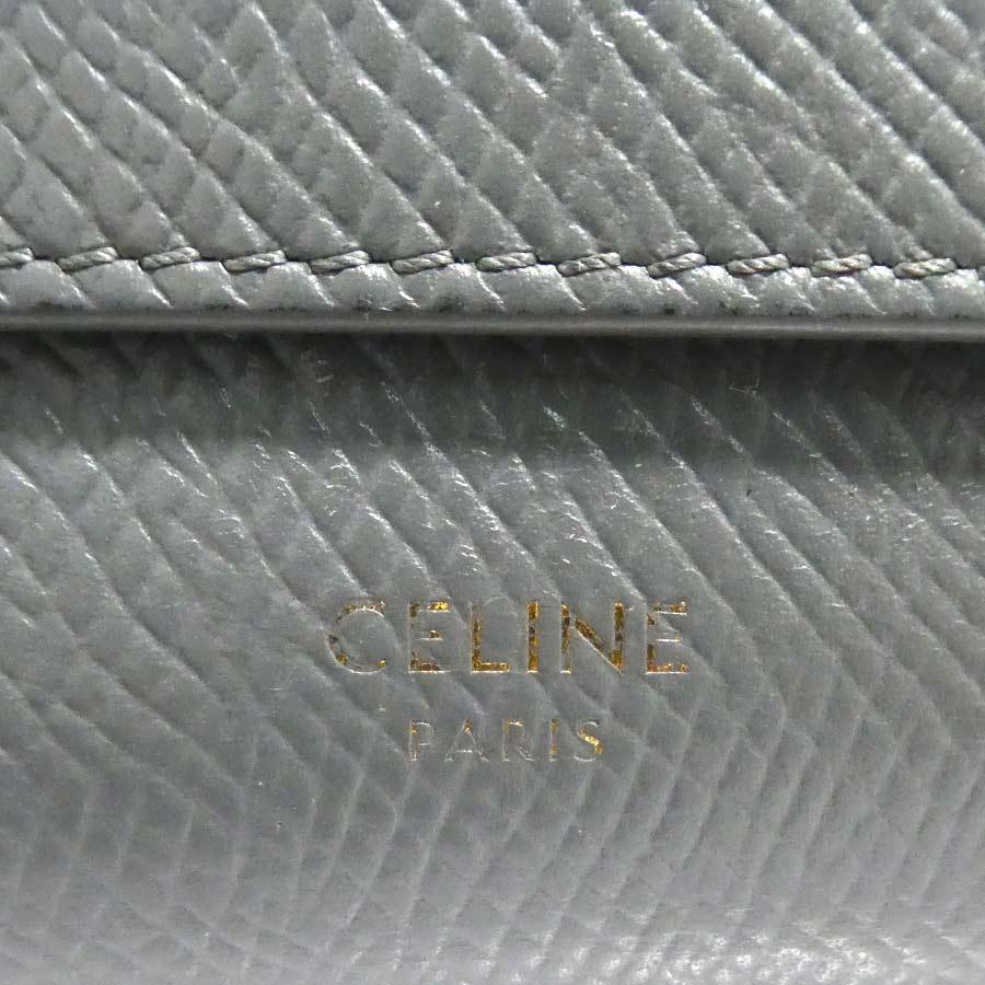 セリーヌ CELINE 三つ折り財布 レザー グレー レディース 送料無料【中古】 h31875a CELINE（セリーヌ） 三つ折り財布 レザー グレー : ブランドバリュー