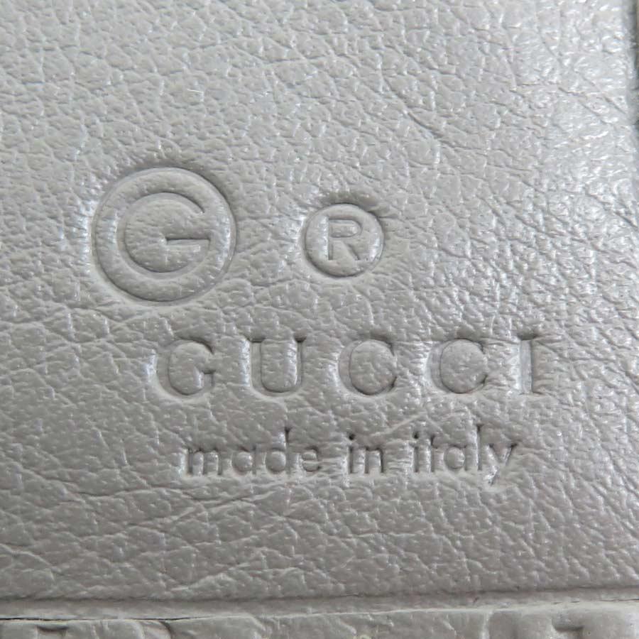 GUCCI（グッチ） 長財布 マイクログッチシマ レザー グレー : ブランド