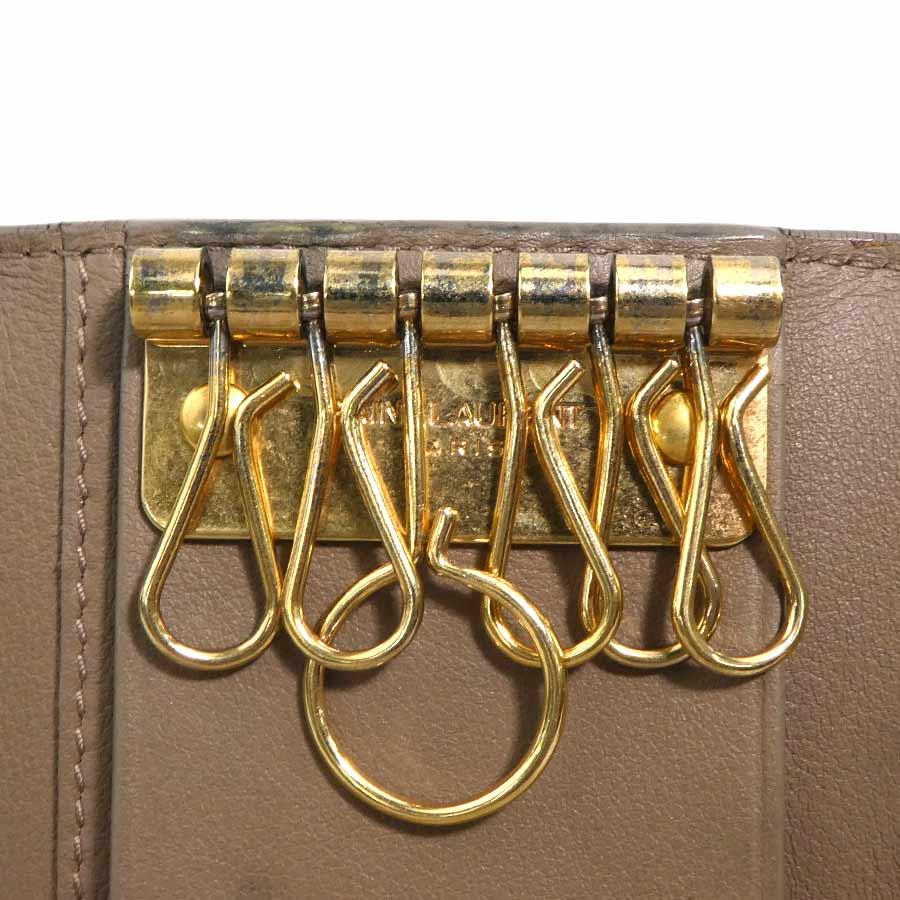 サンローラン SAINT LAURENT キーケース レザー ブラウン : ブランド