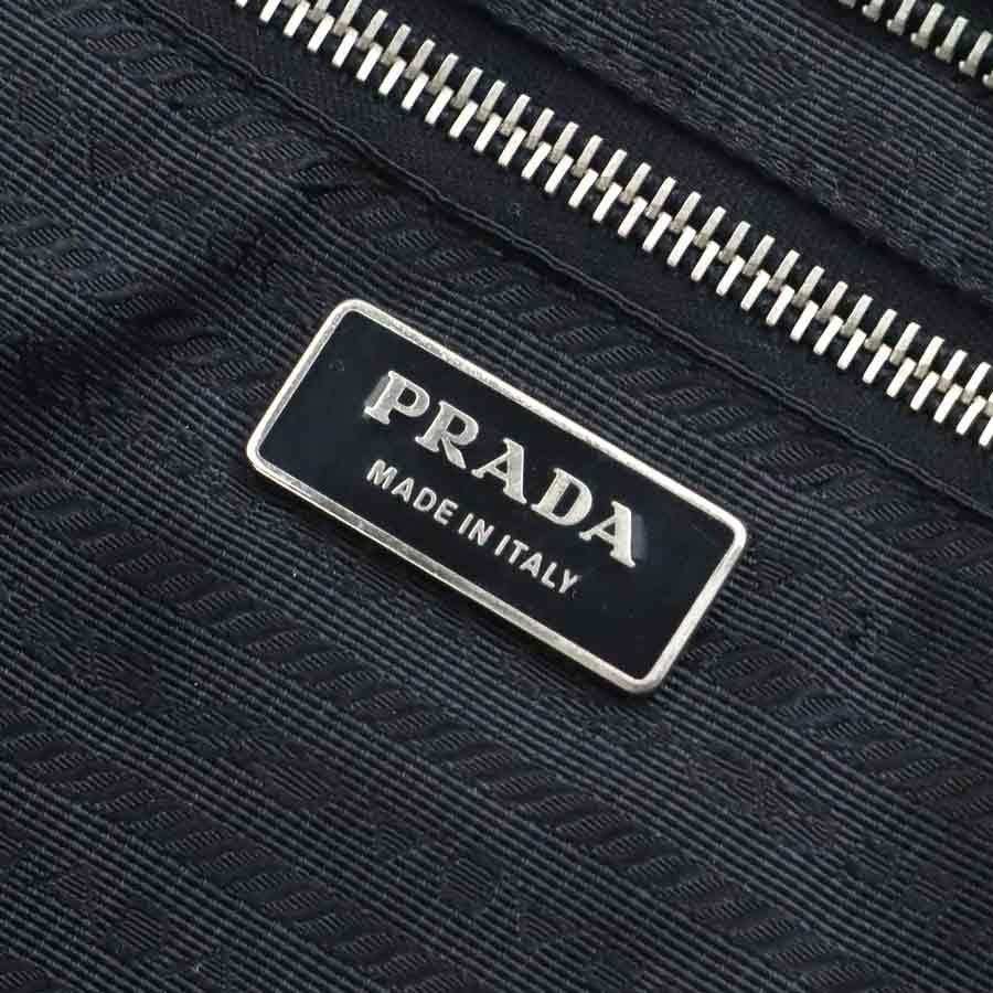 ■PRADA（プラダ）/良品 / ナイロン×レザー / ハンド /ブラック 黒 PRADA（プラダ） ハンドバッグ ナイロン/レザー ブラック : ブランド