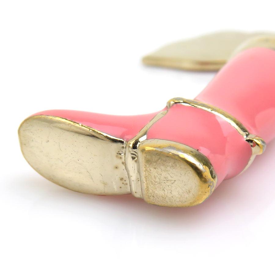 GUCCI（グッチ） チャーム キーホルダー メタル ゴールド×ピンク